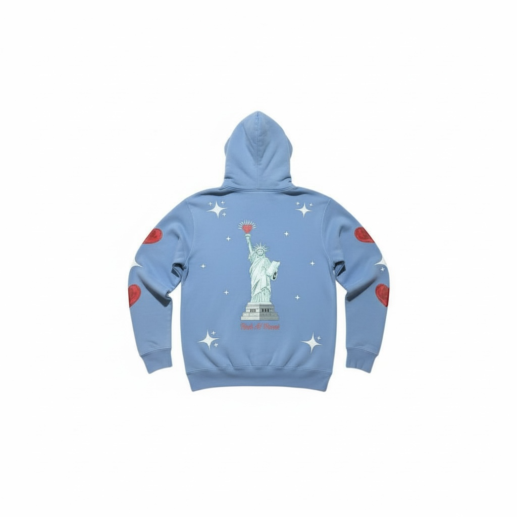 The Mindset Hoodie (Acid Wash) Carolina Blue