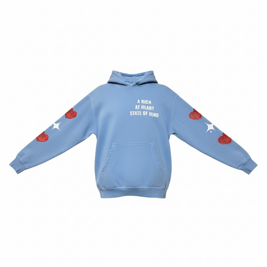 The Mindset Hoodie (Acid Wash) Carolina Blue