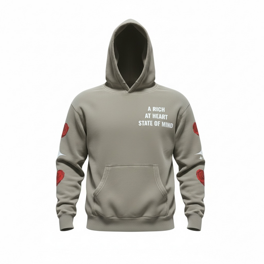 The Mindset Hoodie (Acid Wash) Grey